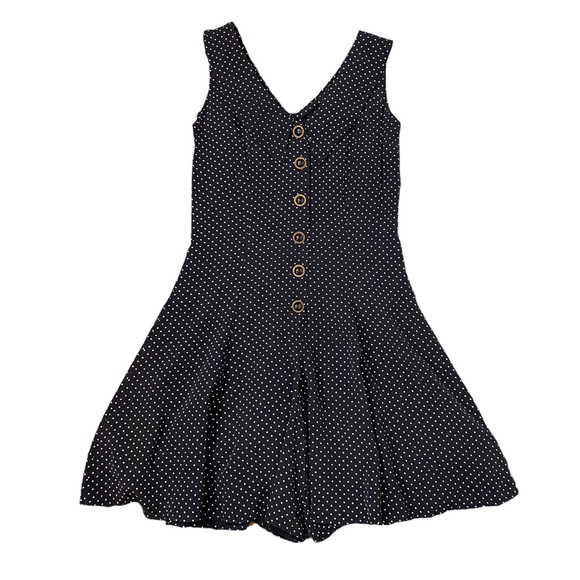 Vintage Pants - Ninalee Vintage 1990s Romper Black & White Polka dot Retro 90s Jumper